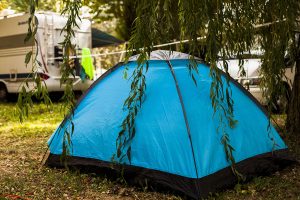 Blue tent